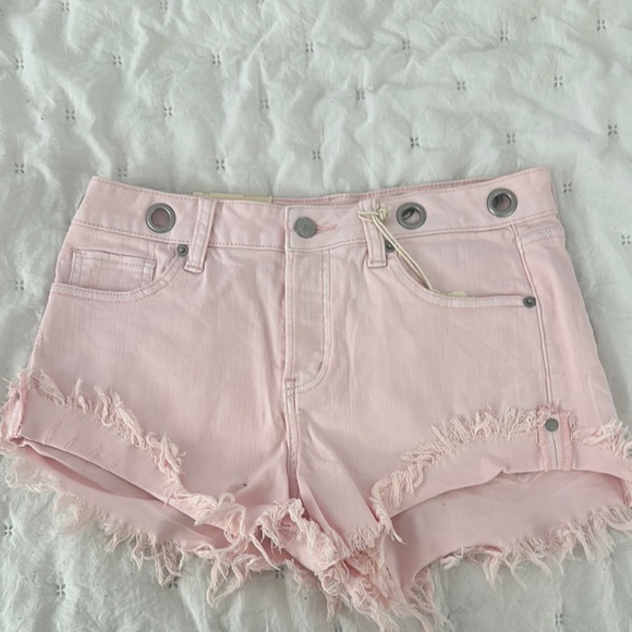 Altar'd State Pants - Pink Frayed Women's Shorts
